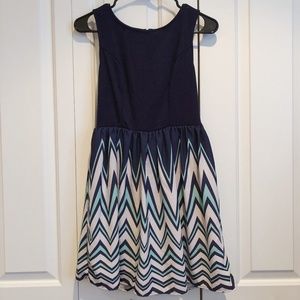 Target Xhilaration Navy Blue Chevron Dress